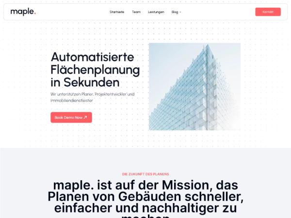 Bildschirmfoto von Projekt maple.build